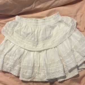 LSF white ruffle skirt